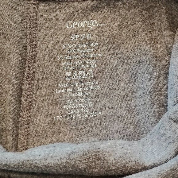 Girl's leggings, Nearly New, Pre-owned, Size (7/8) Small - Grey - George Brand - Picture 3 of 10